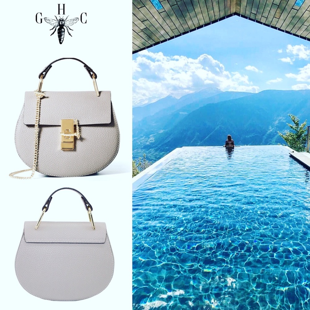 Oro by GHC stone colored shoulder bag